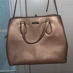 Kate Spade rose gold crossbody purse